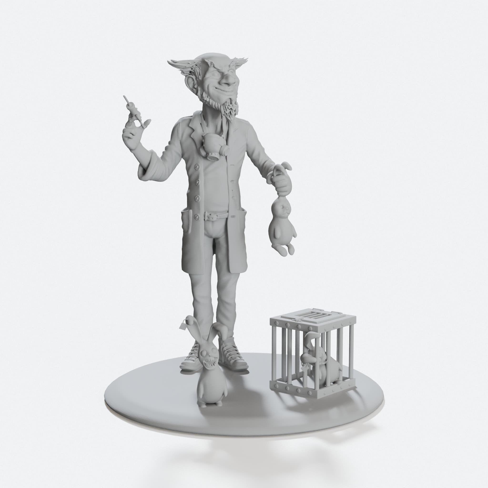 Zombie Rabbits 3D Printed Toys - Funny Creepy Collectibles