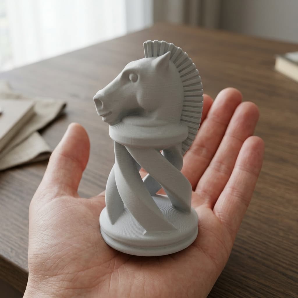Spiral Chess Set - 3D Printed Toy Game with Unique Twisted Design