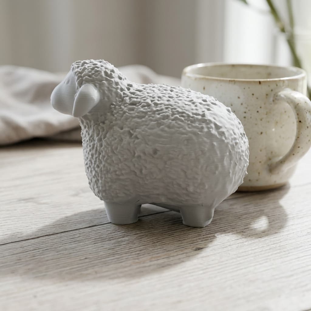 Wooly Sheep 3D Printed Home Decor Ornament