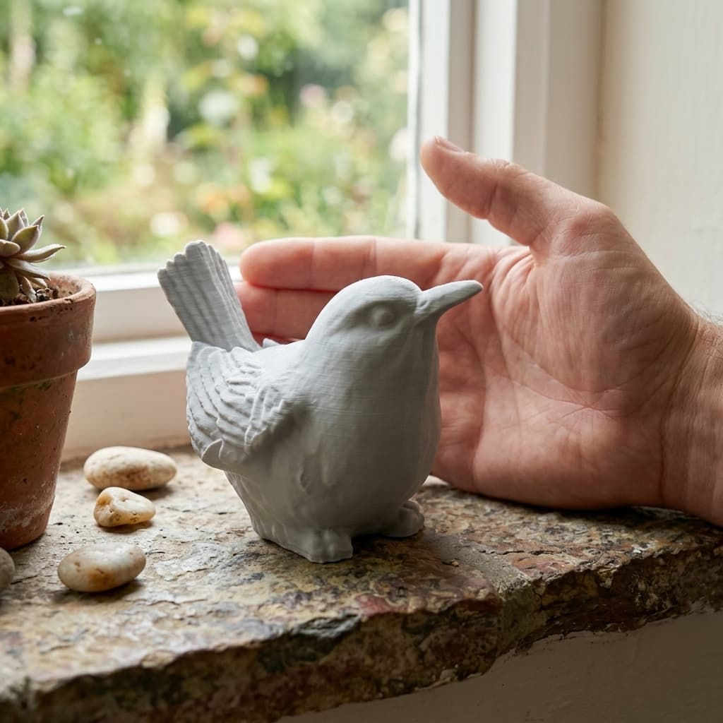 Three Bird Garden Ornament Models – 3D Printed Home Decor