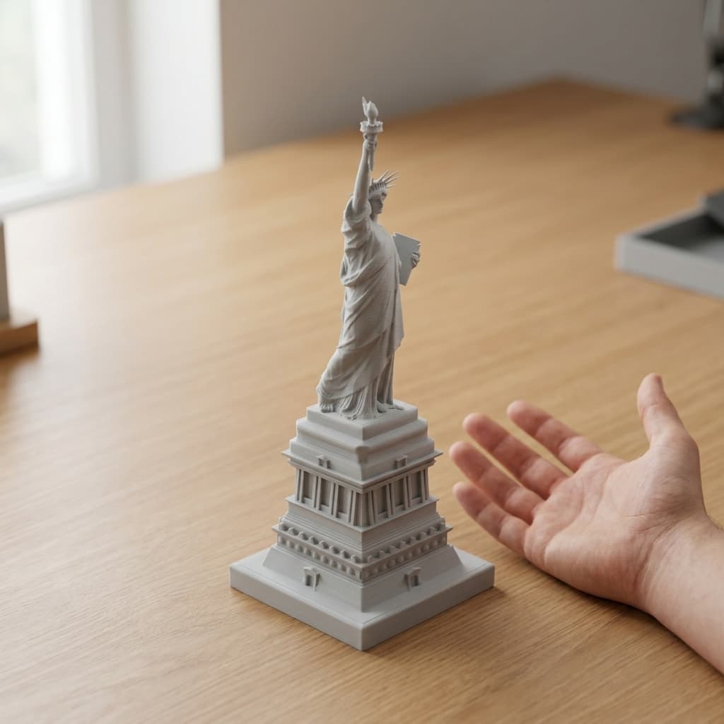 Statue of Liberty with Base Building 3D Print File