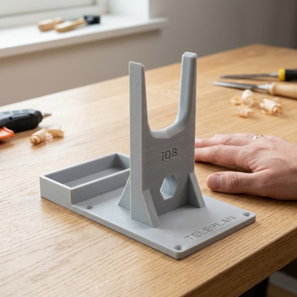 Hot Glue Gun Stand with Drip Reservoir