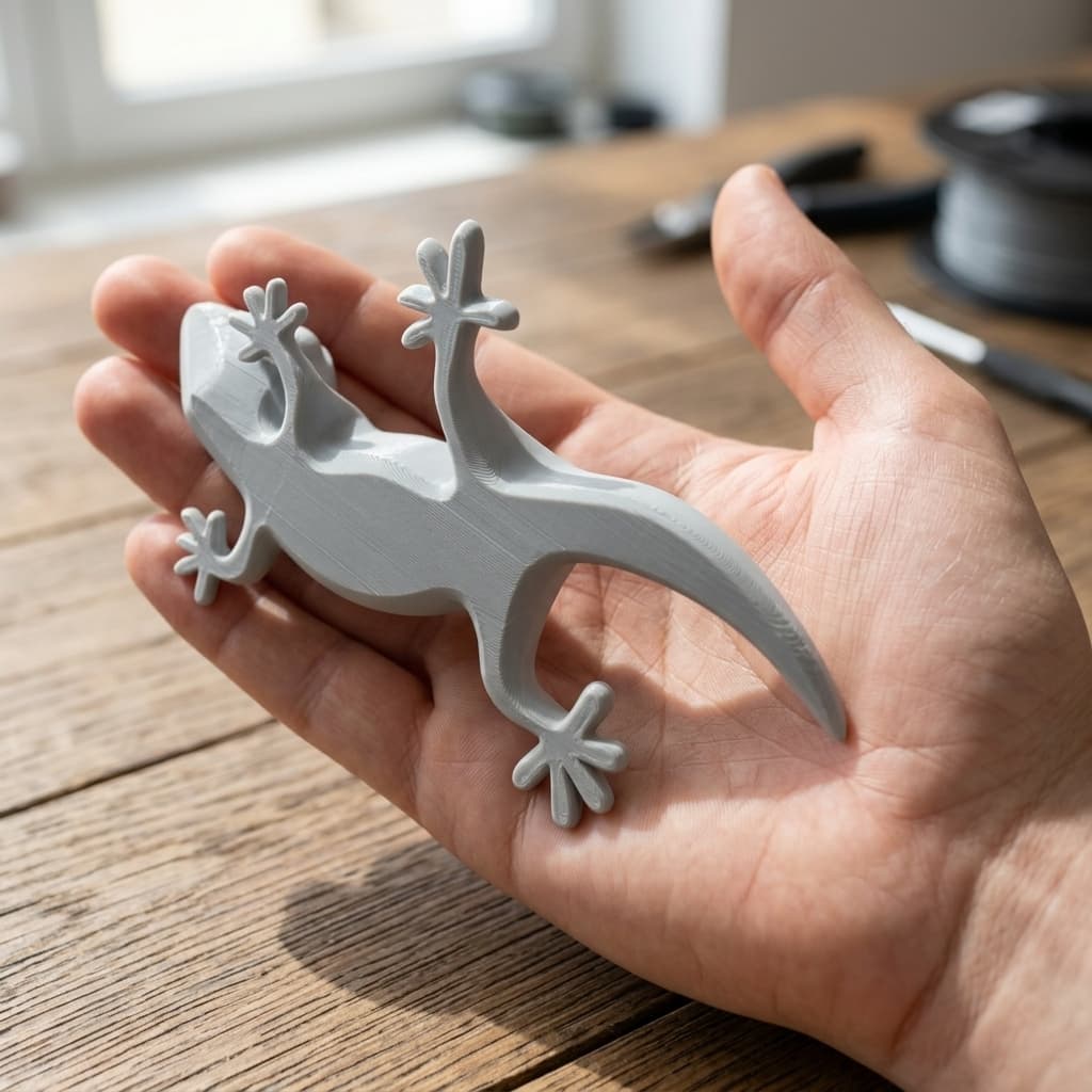 Gecko Lizard 3D Printed Toy Figure – Supportless Design