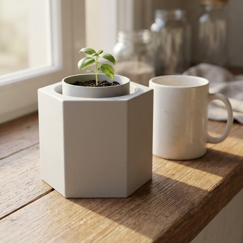 Upcycle Jar Greenhouse – 3D Printed Self-Watering Planter