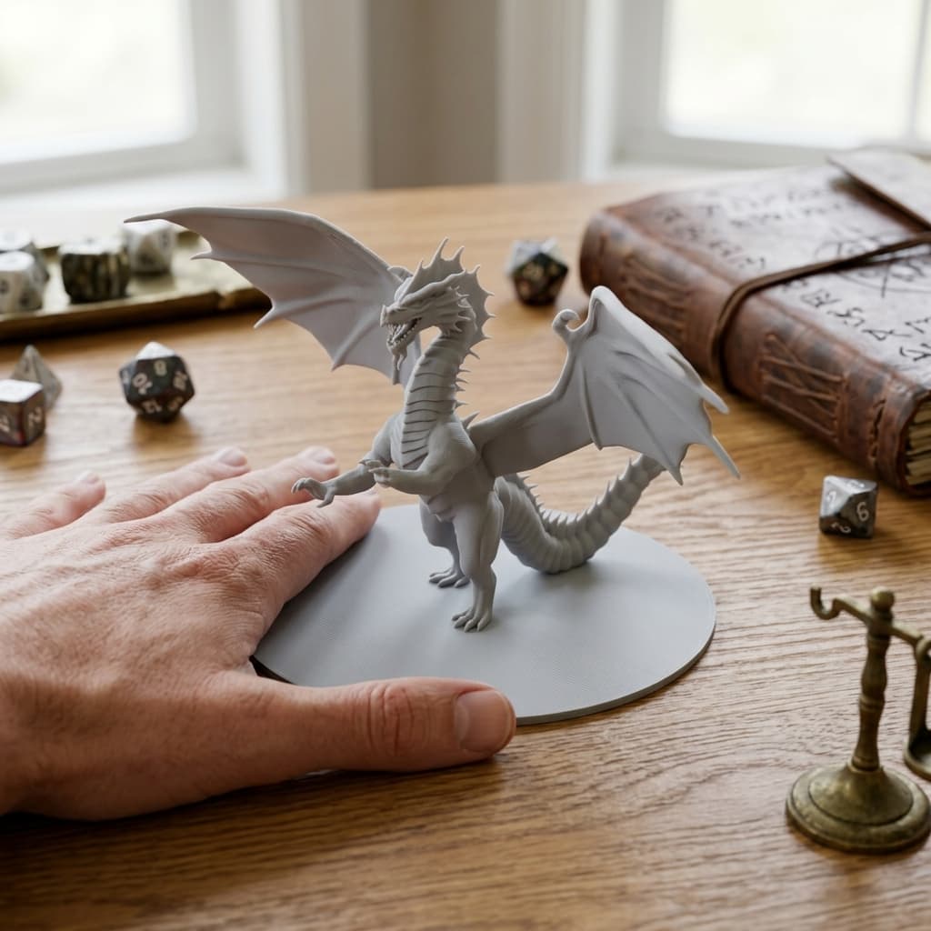 Red Dragon 3D Printable Mini for D&D and Tabletop Gaming
