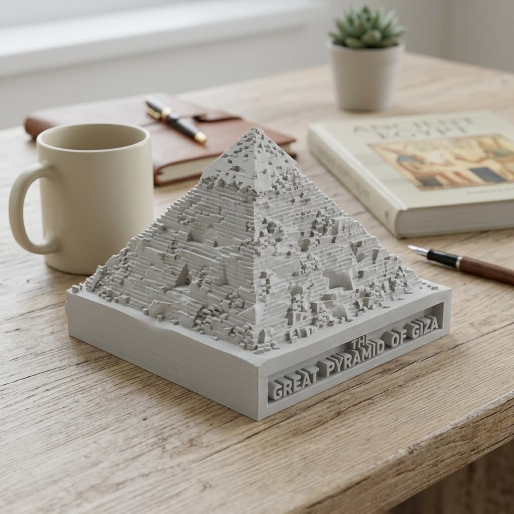 Great Pyramid of Giza 3D Print Model for Classroom Education