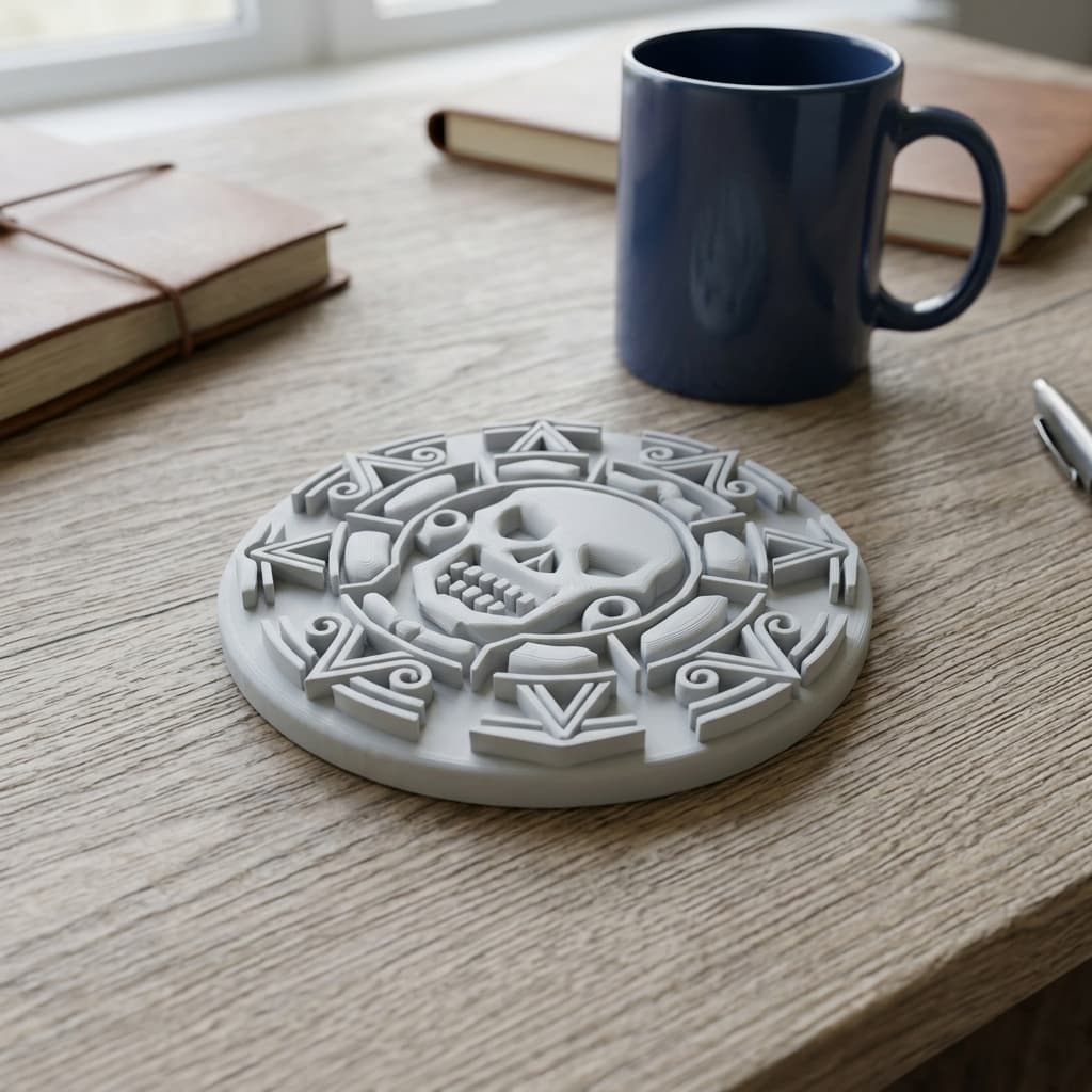 Pirates of the Caribbean Cursed Aztec Gold Coin 3D Print