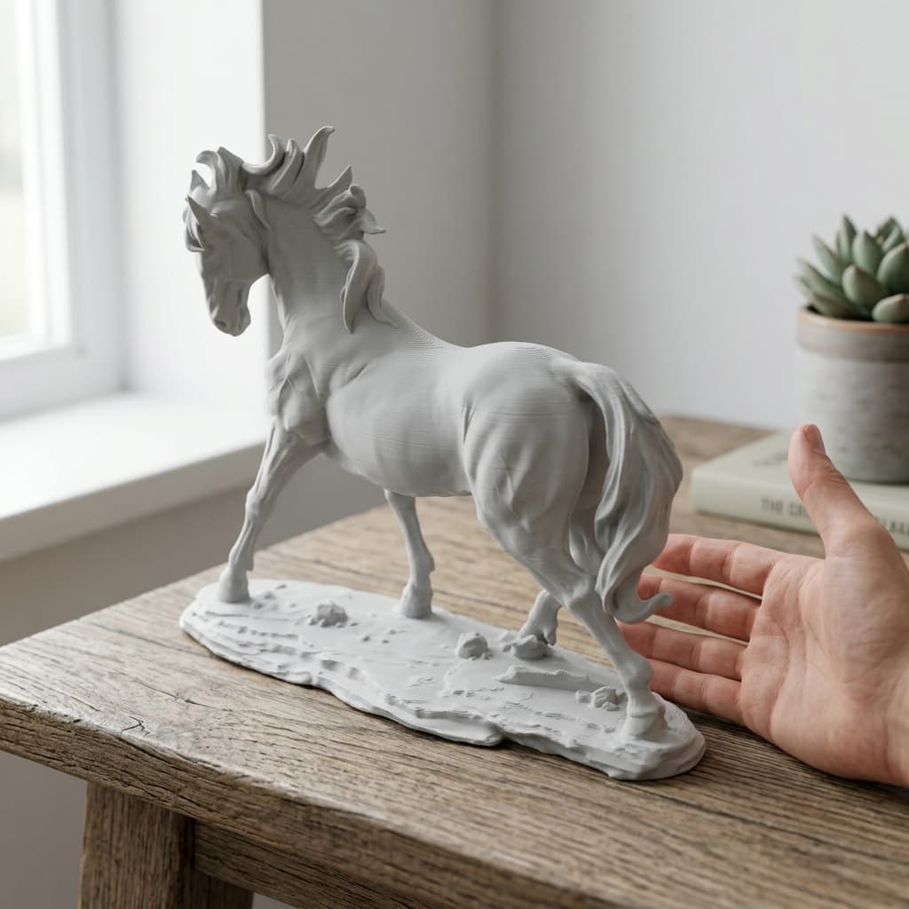 3D Printed Horse Sculpture | Modern Home Decor