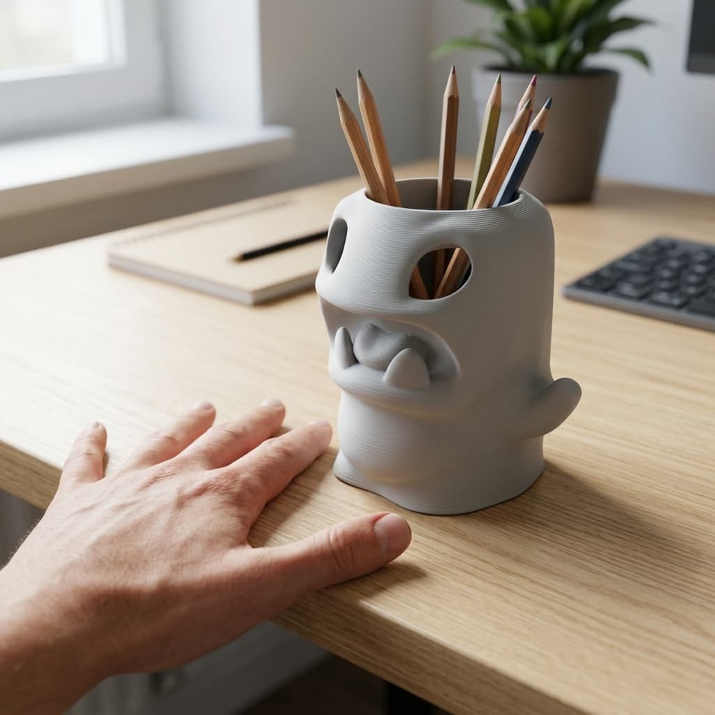 Monster Pencil Pot – 3D Printed Office Accessories