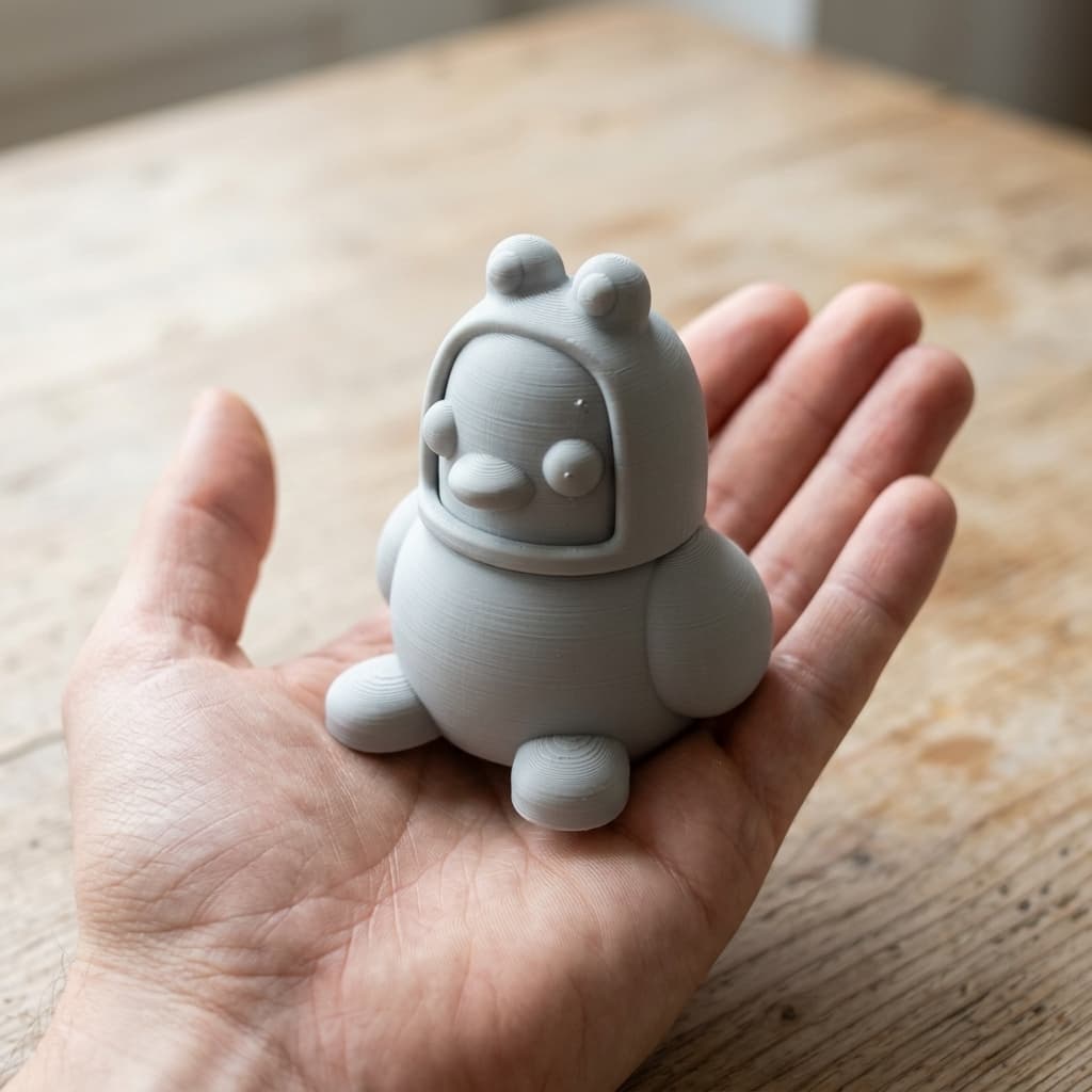 3D Printed Duck Toy Figure - Digital File for On-Demand Print