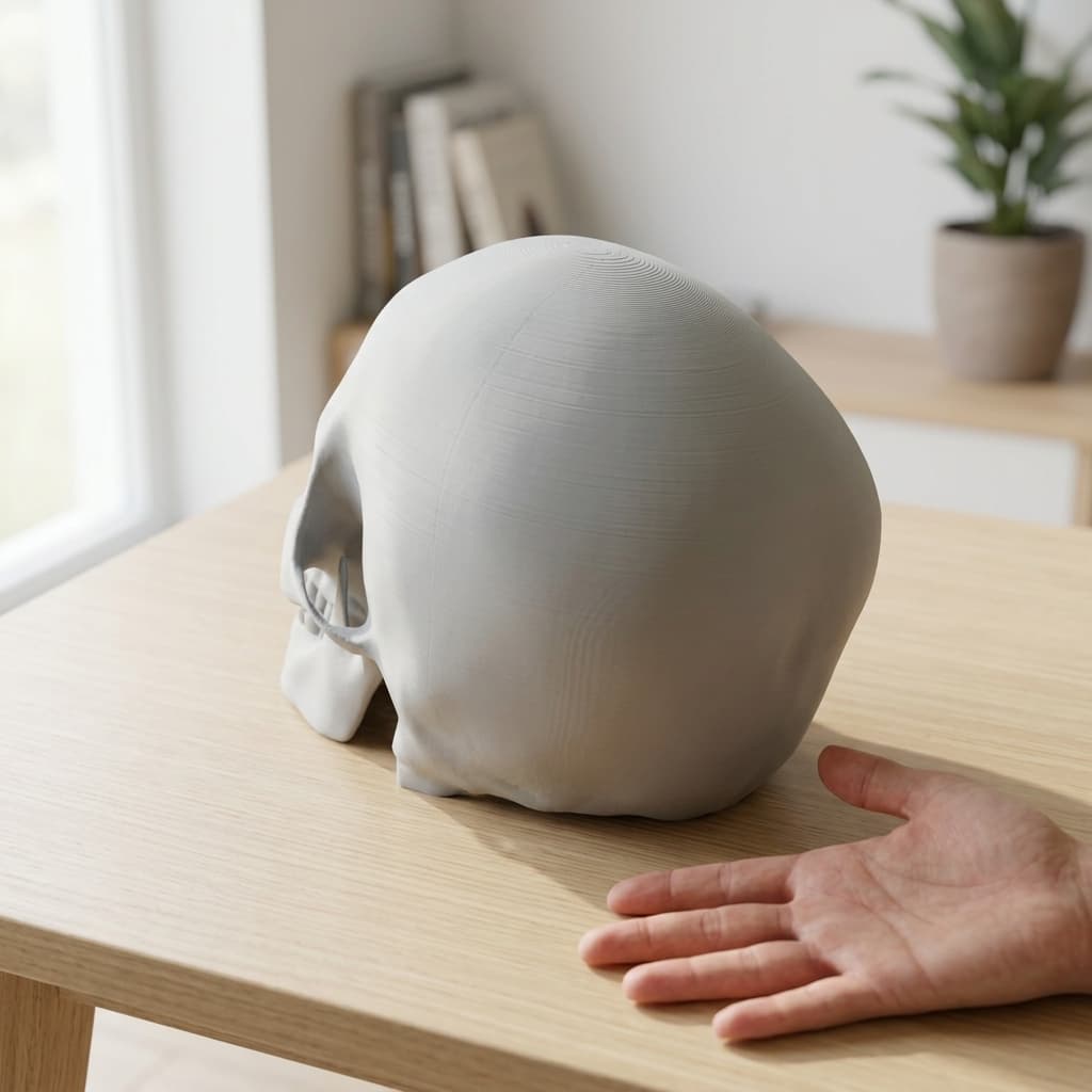 3D Printed Human Skull Decoration