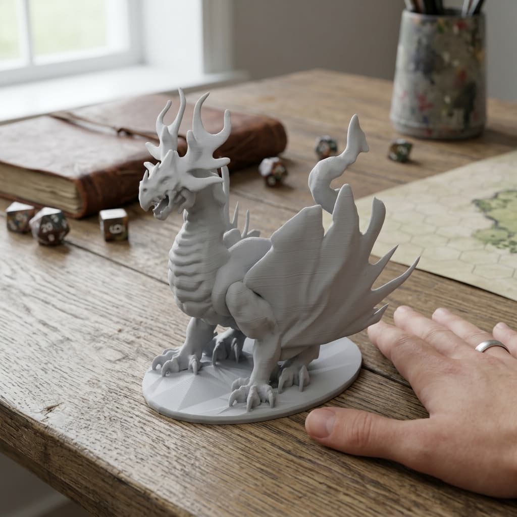 Forest Dragon Miniature - Norse Wyrm for RPG & Tabletop Gaming
