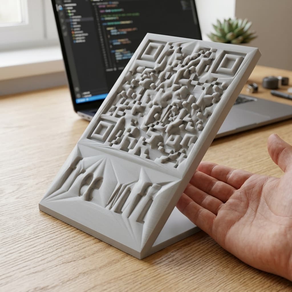 Rickroll QR Code Sign - 3D Printed Tech Prank Accessory