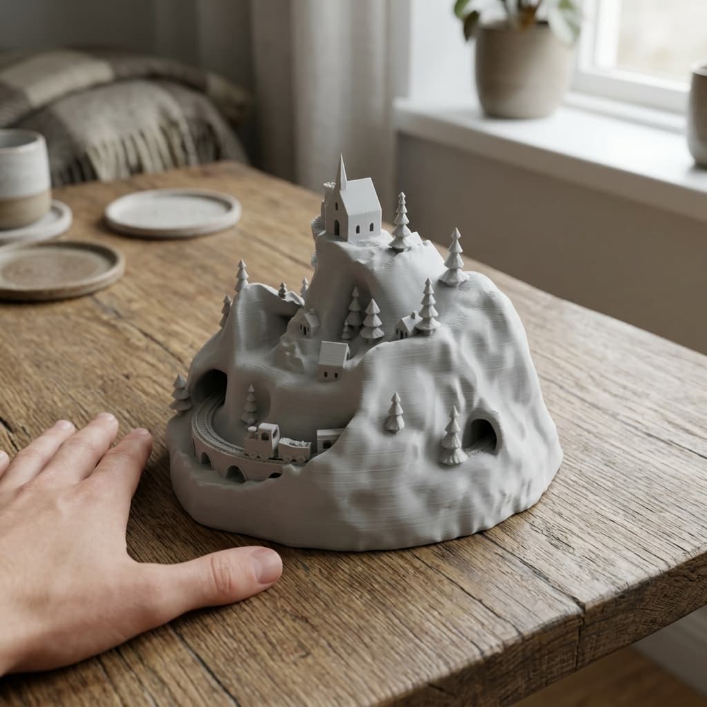 Christmas Village 3D Printed Ornament & Decor