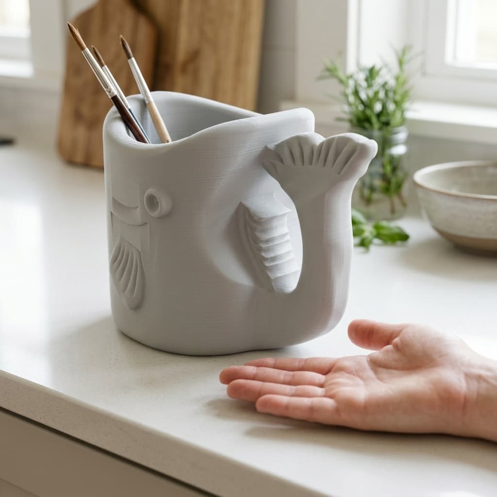 Fish-Shaped Multi-Use Cup | 3D Printed Home Decor