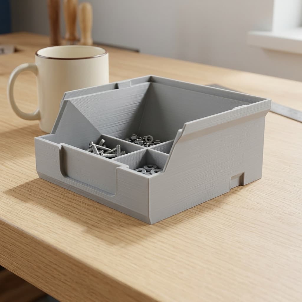 Stackable Screw Box for Workbench Organization