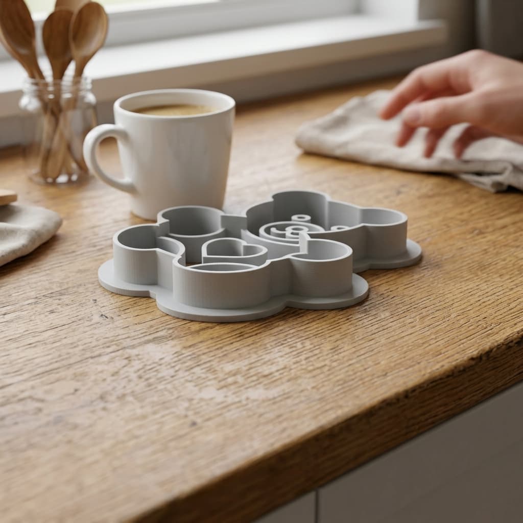 Teddy Bear Cookie Cutter – 3D Printed Kitchen Accessory