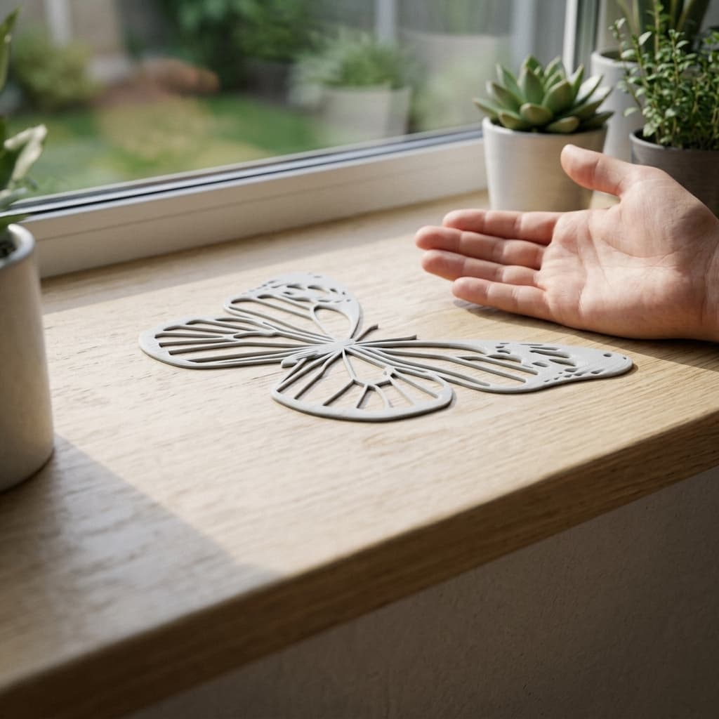 3D Printed Butterfly Ornament - Decorative Wall Art & Hanging Decor