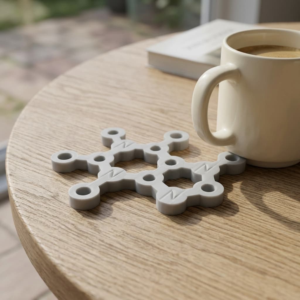 Caffeine Molecule Coffee Mug Coaster