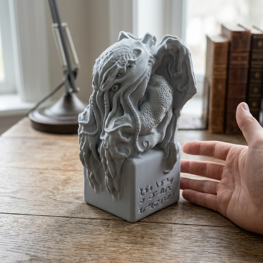 Cthulhu Idol Sculpture – 3D Printed Lovecraftian Art