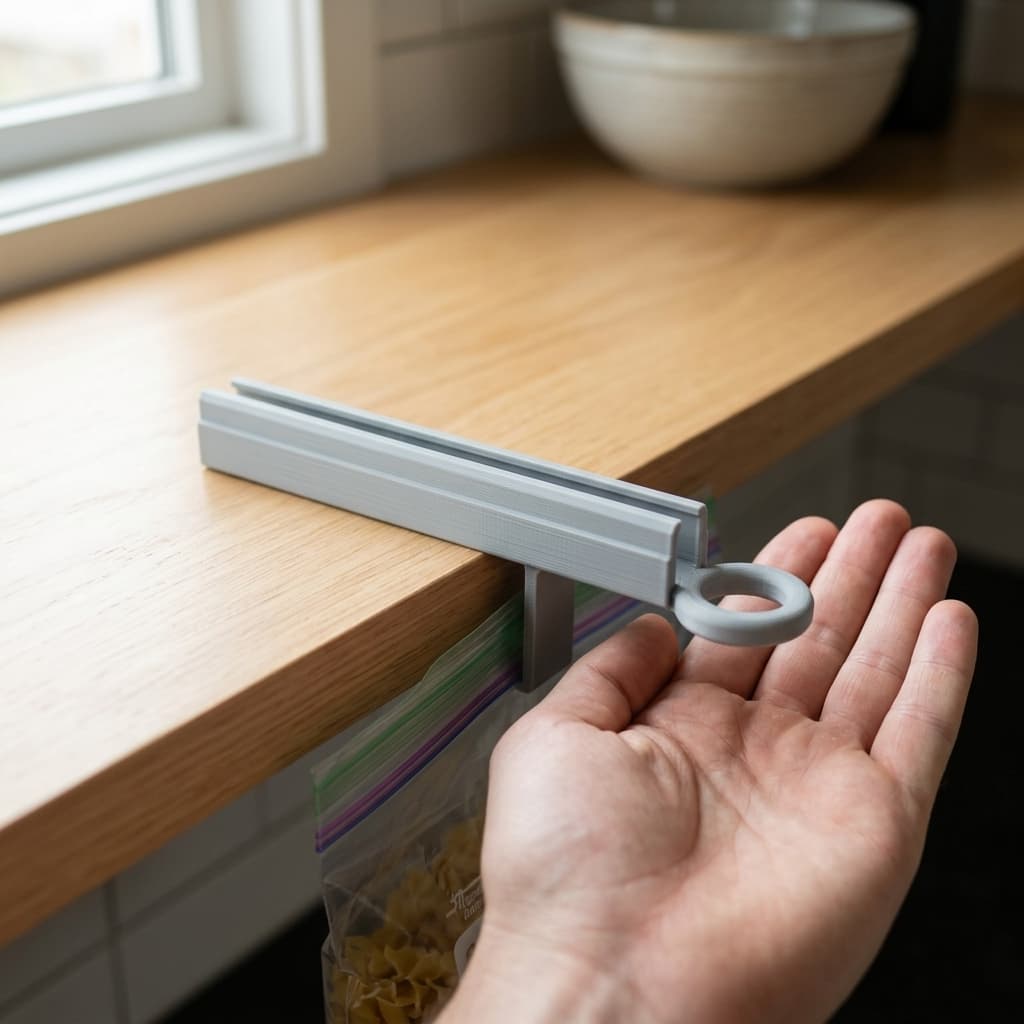 Food Bag Hanger, Kitchen Shelf Top Organizer
