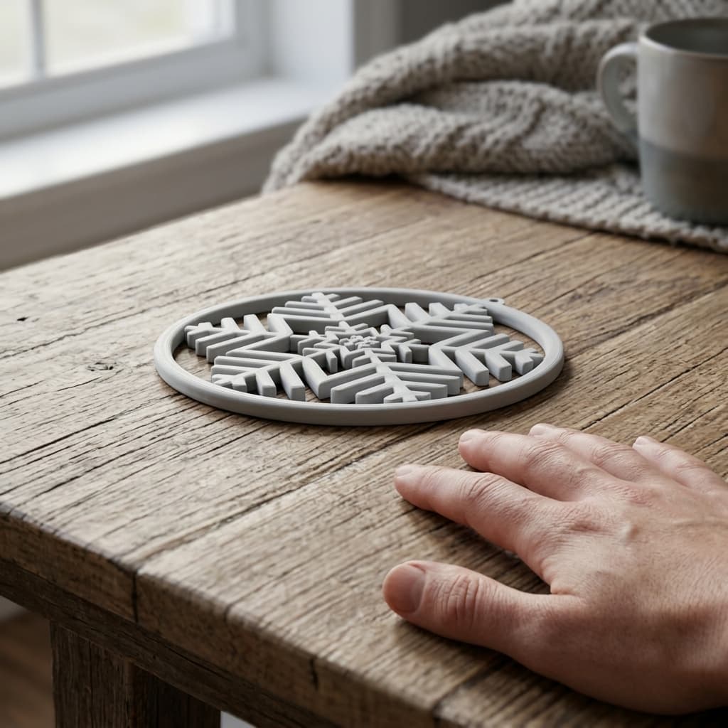 Gyroscopic Snowflake Ornament - 3D Printed Home Decor