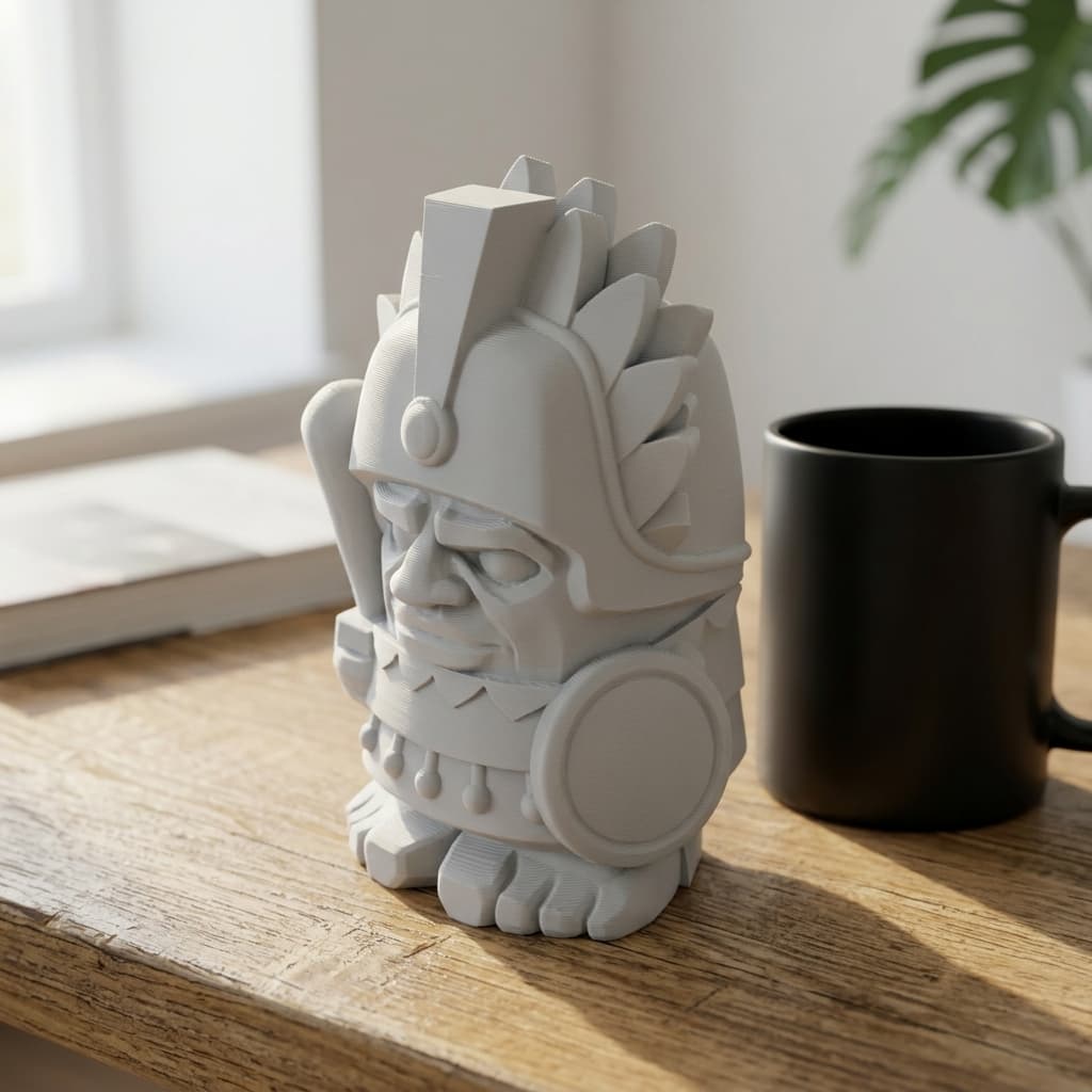 Aztec Chief 3D Printed Toy Figure