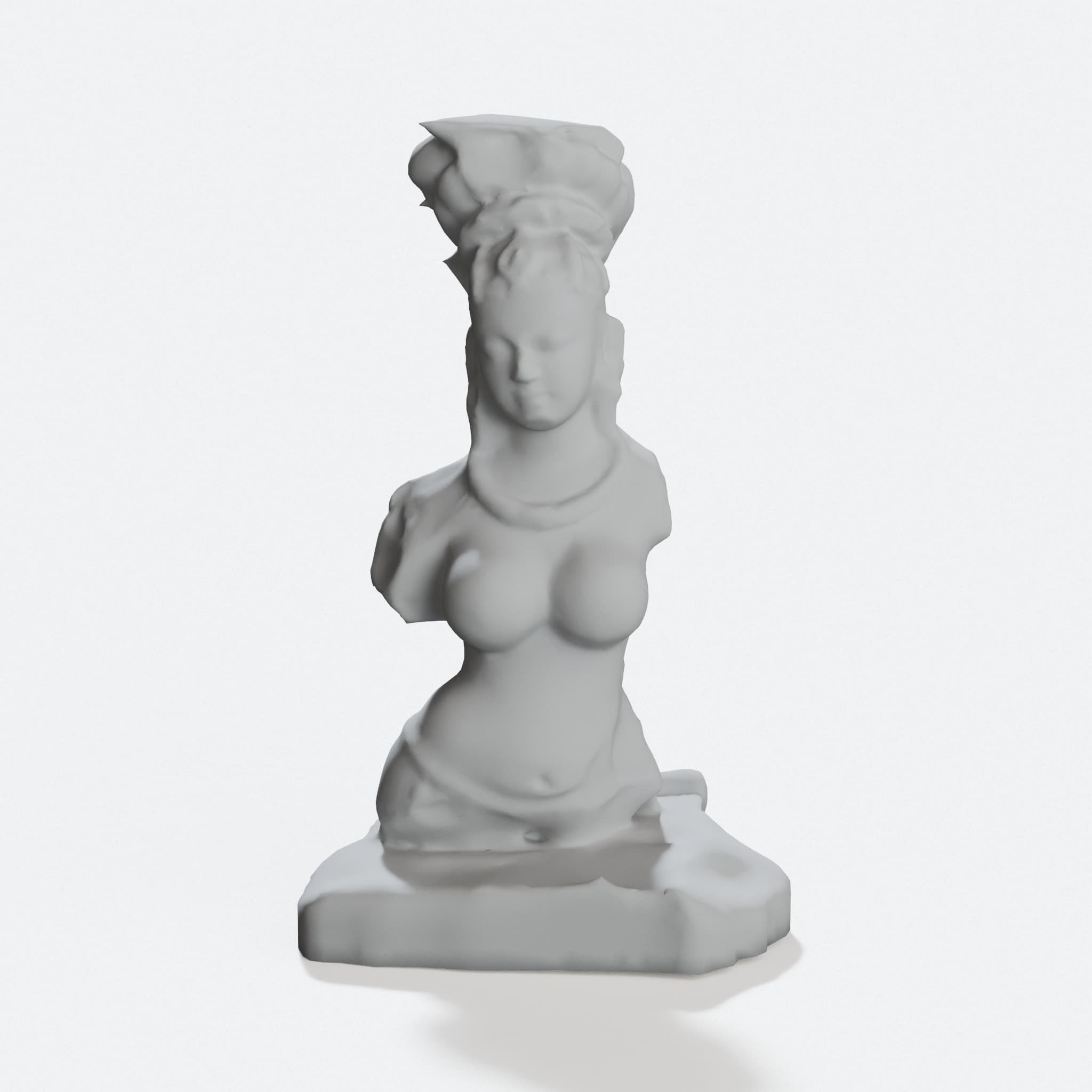 Female Deity Bust 3D Printed Home Decor Sculpture