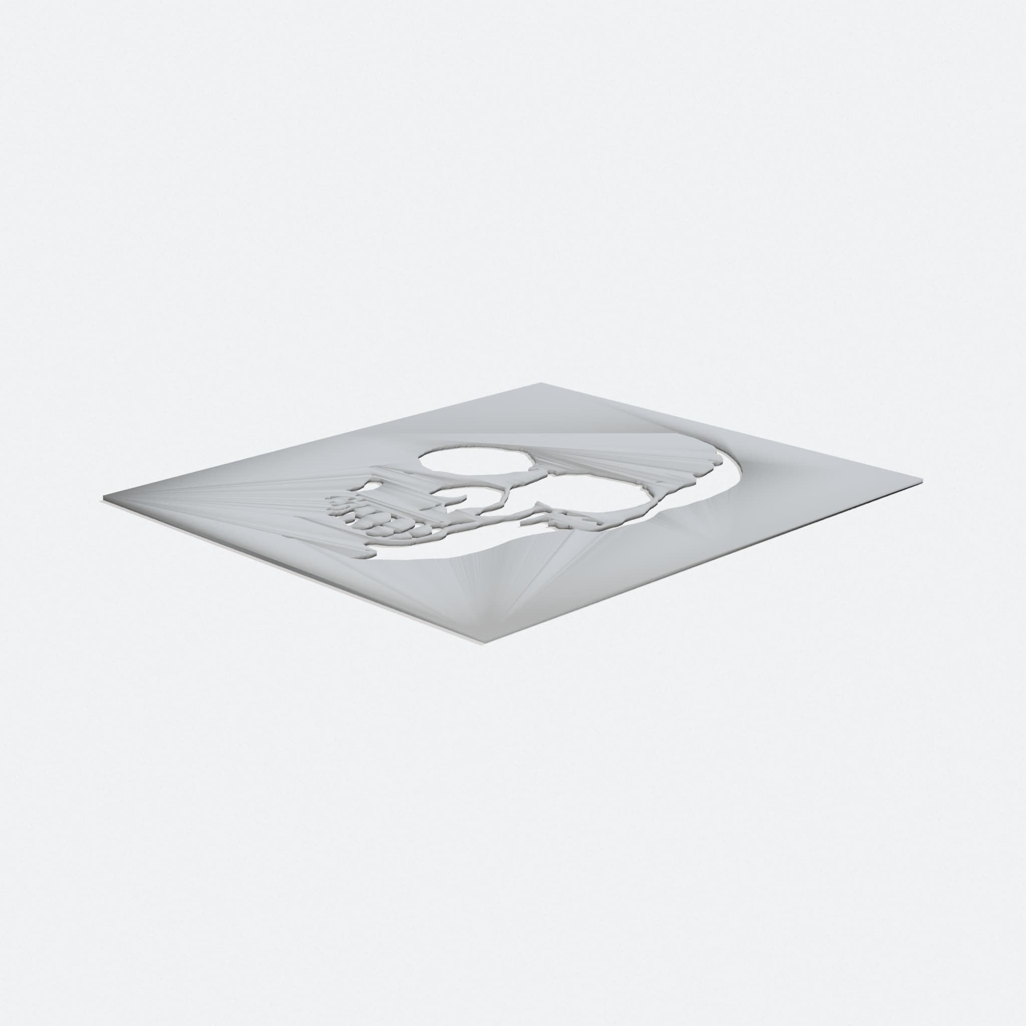 3D Printed Skull Stencil for Airbrush and Paint