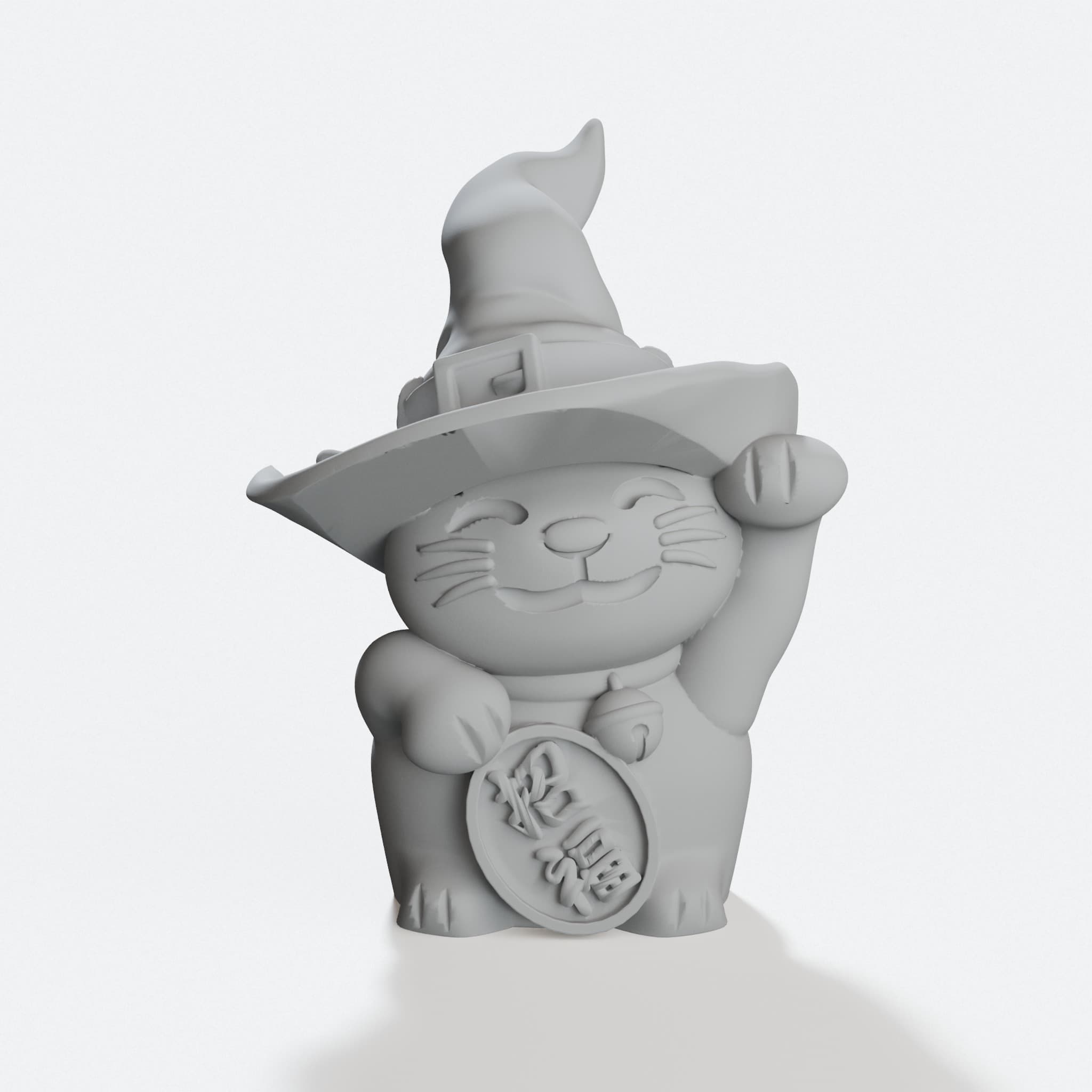 Lucky Witch Cat 3D Printed Toy