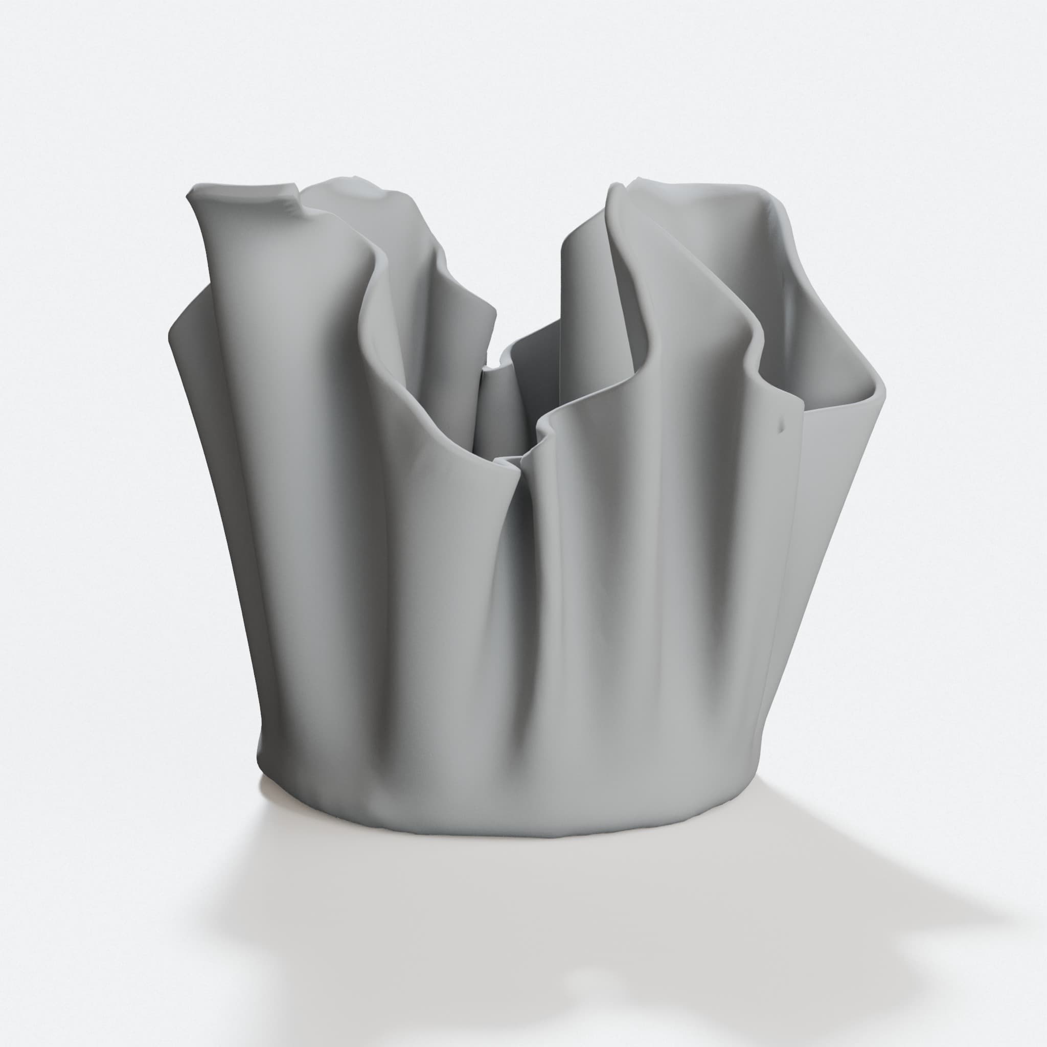 Cloth Drape Vase Sculpture for Home Decor