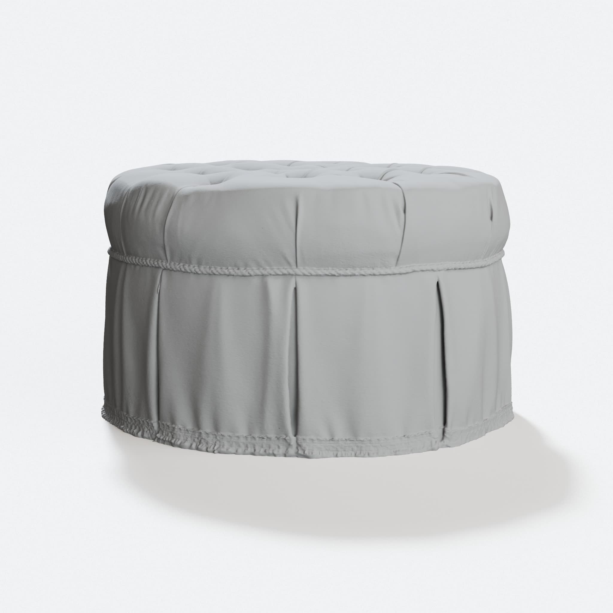 Round Dimpled Ottoman 3D Printed Toy for Dollhouse