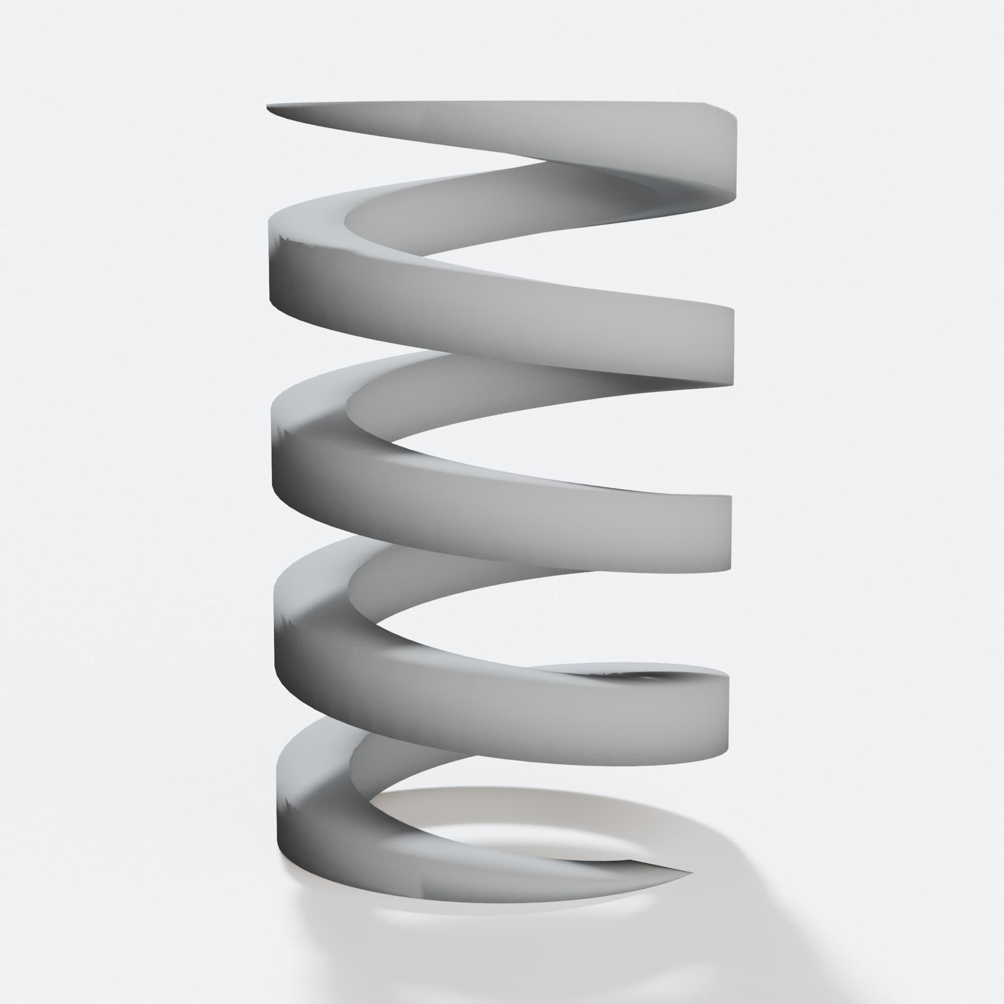 Spring Without Support 3D Printed Test Model