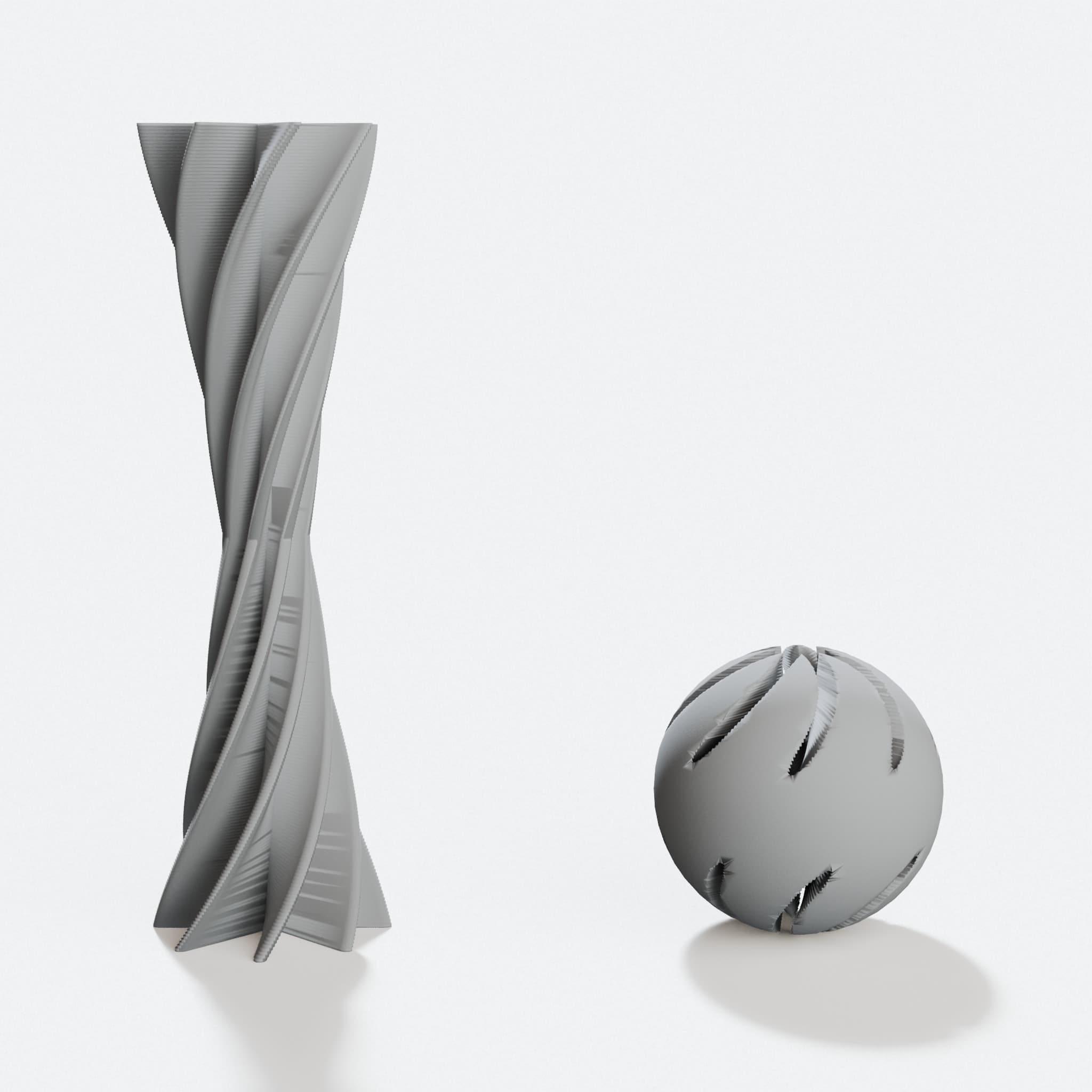 Passthrough Spiral Ball 3D Printed Fidget Toy