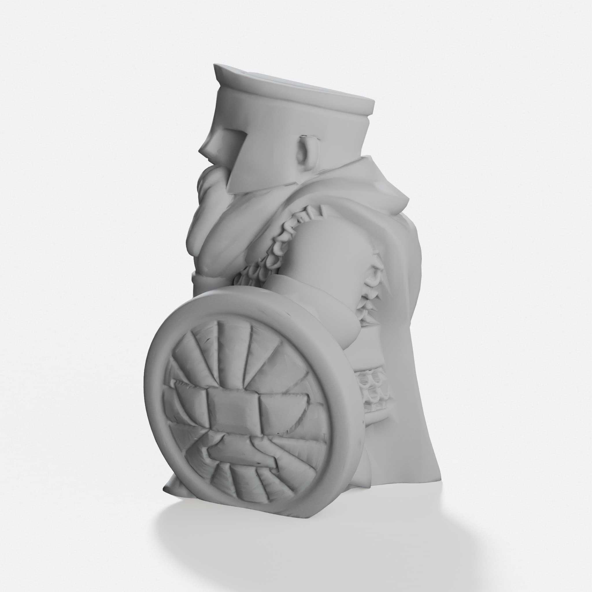 Big Guardian Dwarf 72mm 3D Printed Toy Figure
