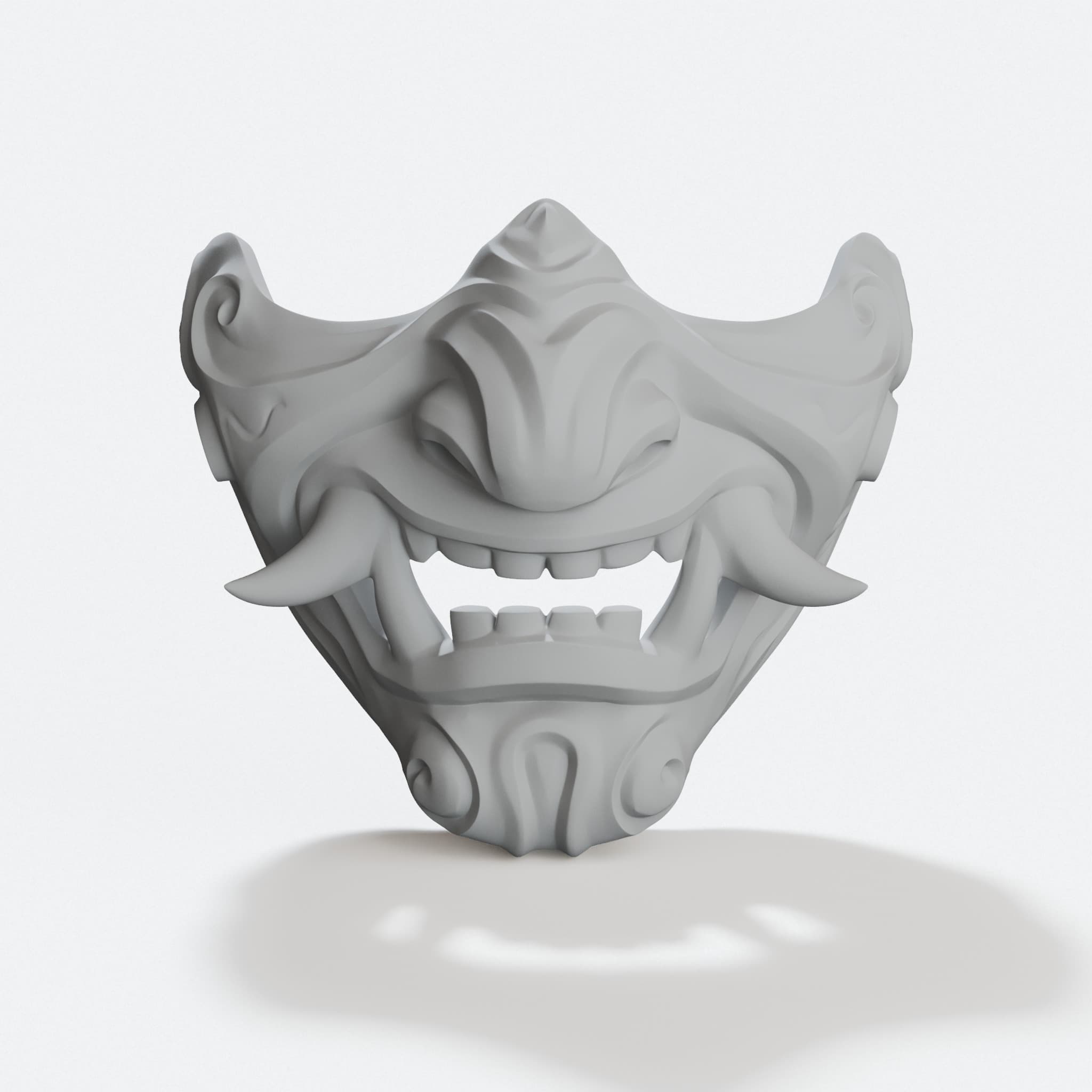 Red Oni Mask 3D Printed Ornament
