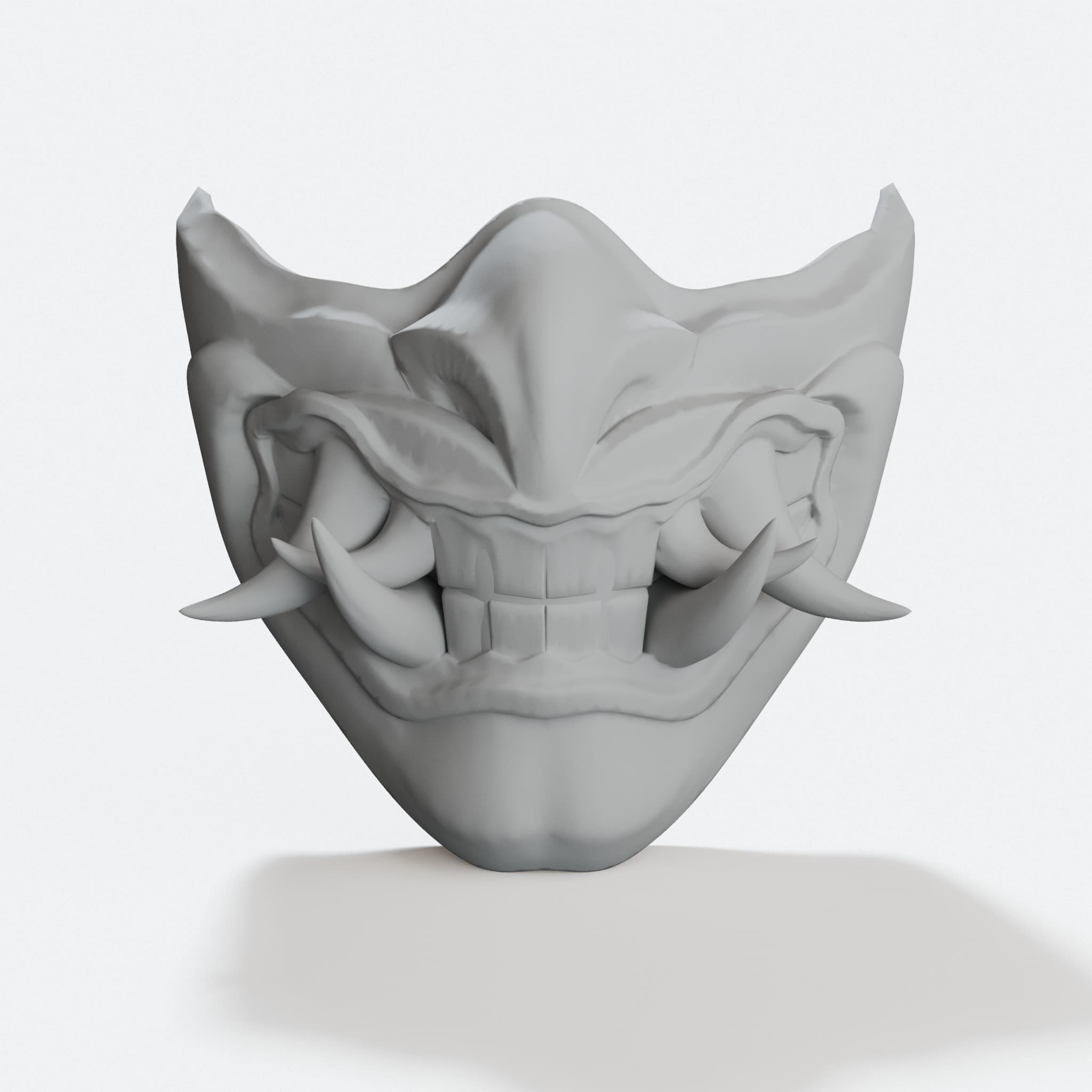 Menpo Samurai Mask 3D Printed Gift