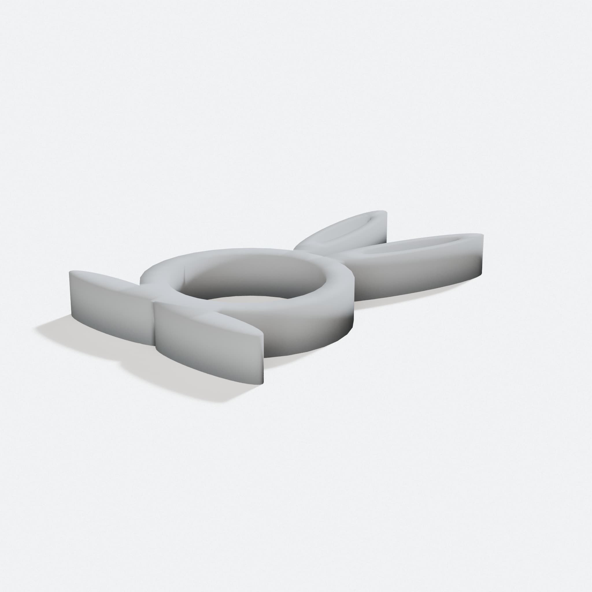 Easter Bunny Napkin Ring, 3D Printed Ornament