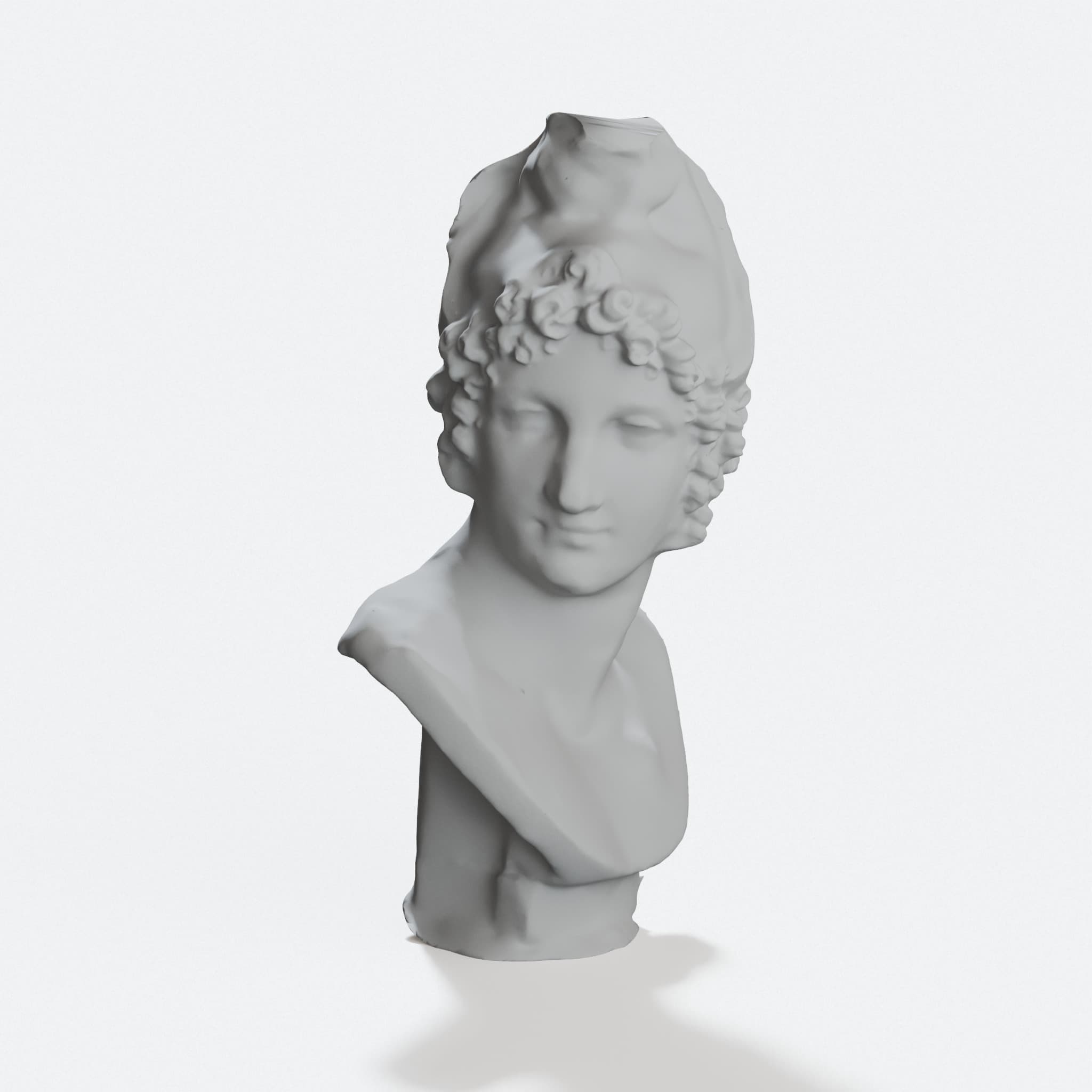 Bust of Paris 3D Printed Wall Art – Canova Neoclassical Sculpture