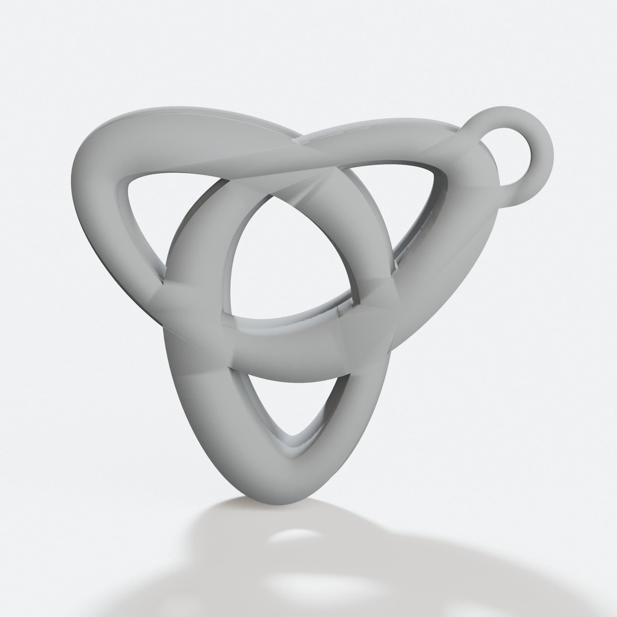 Celtic Trinity Knot 3D Printed Pendant Necklace Gift