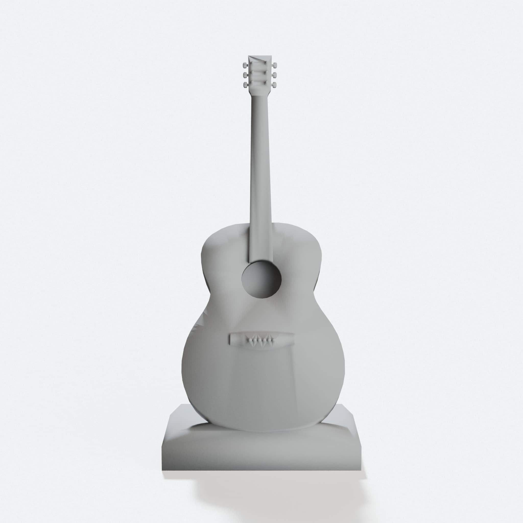 3D Printed Guitar Model Toy for Display