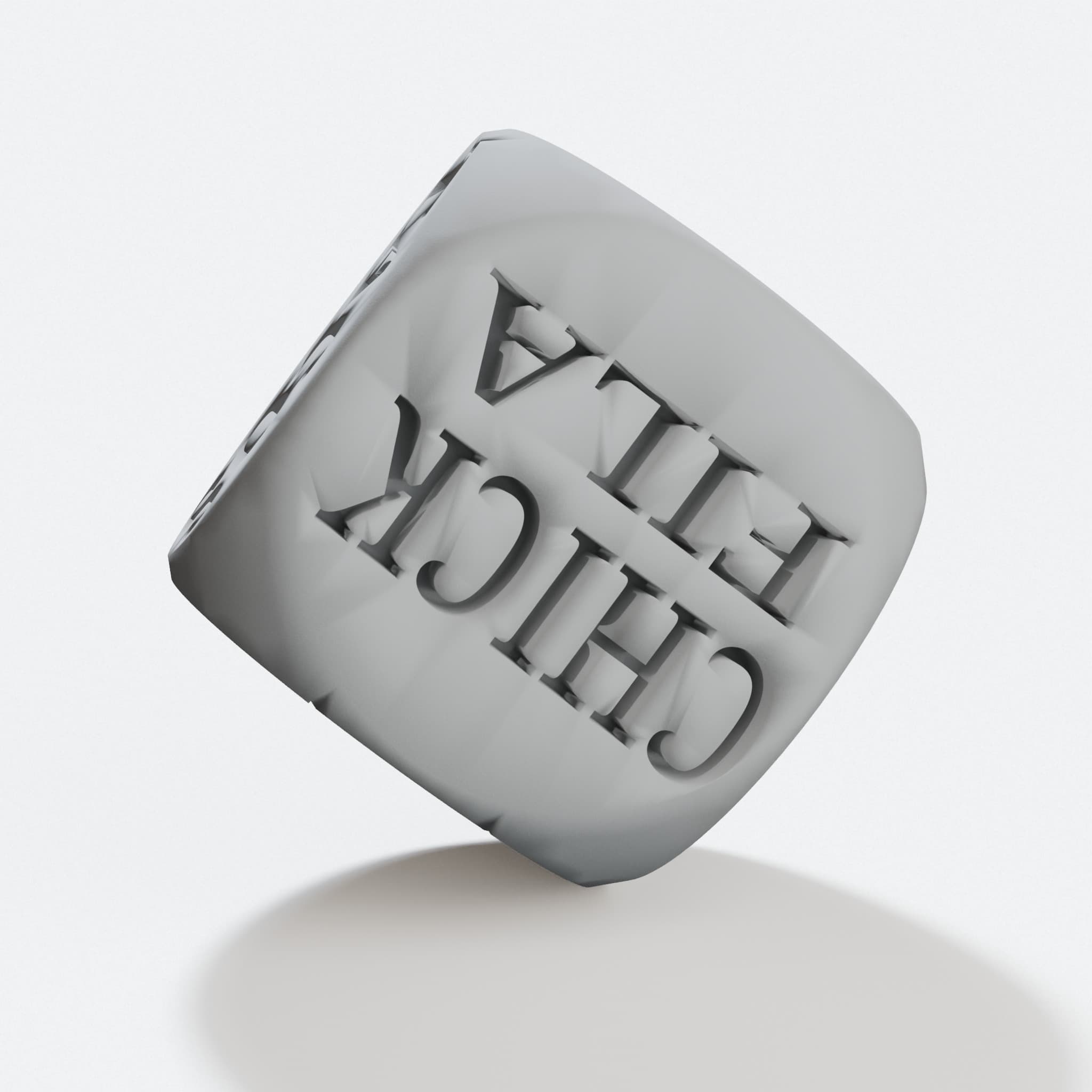 Food Dice 3D Printed Toy Game