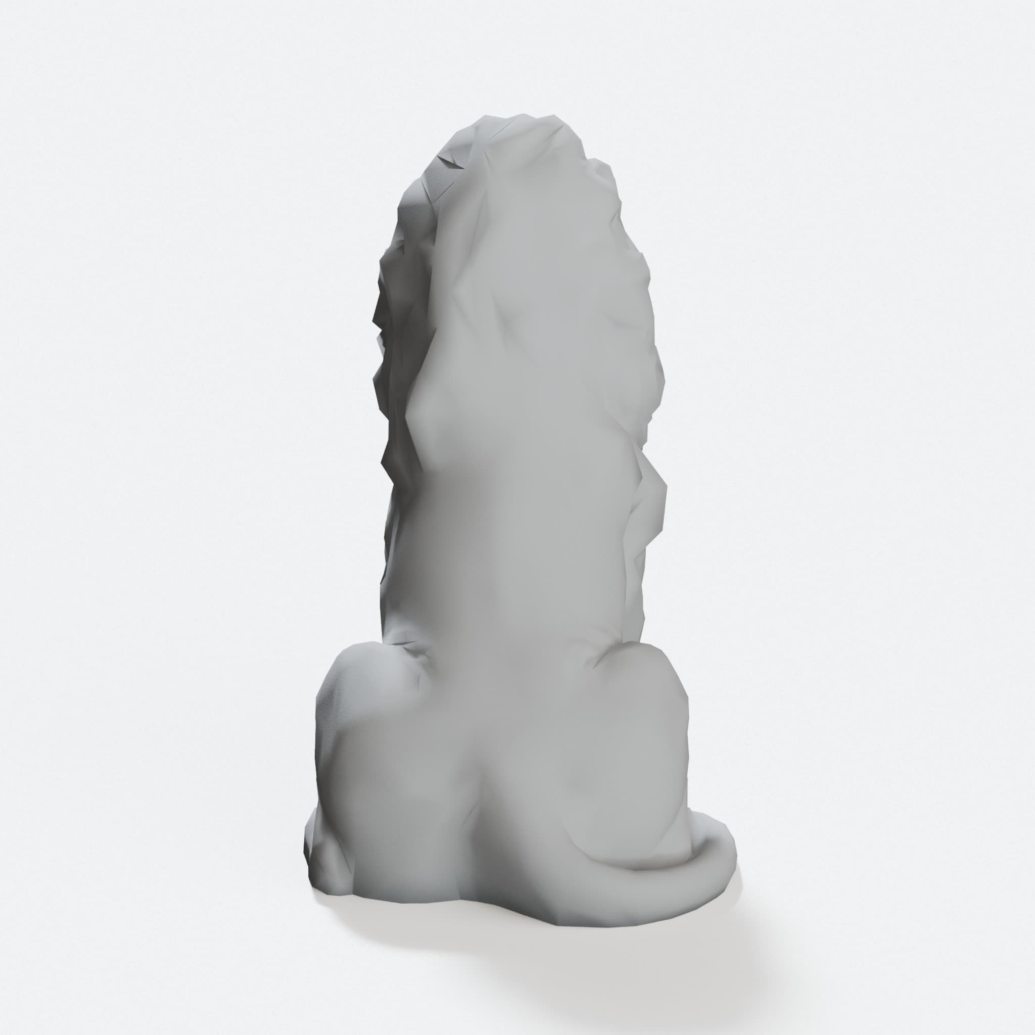 Low Poly Lion Statue - 3D Printed Home Decor