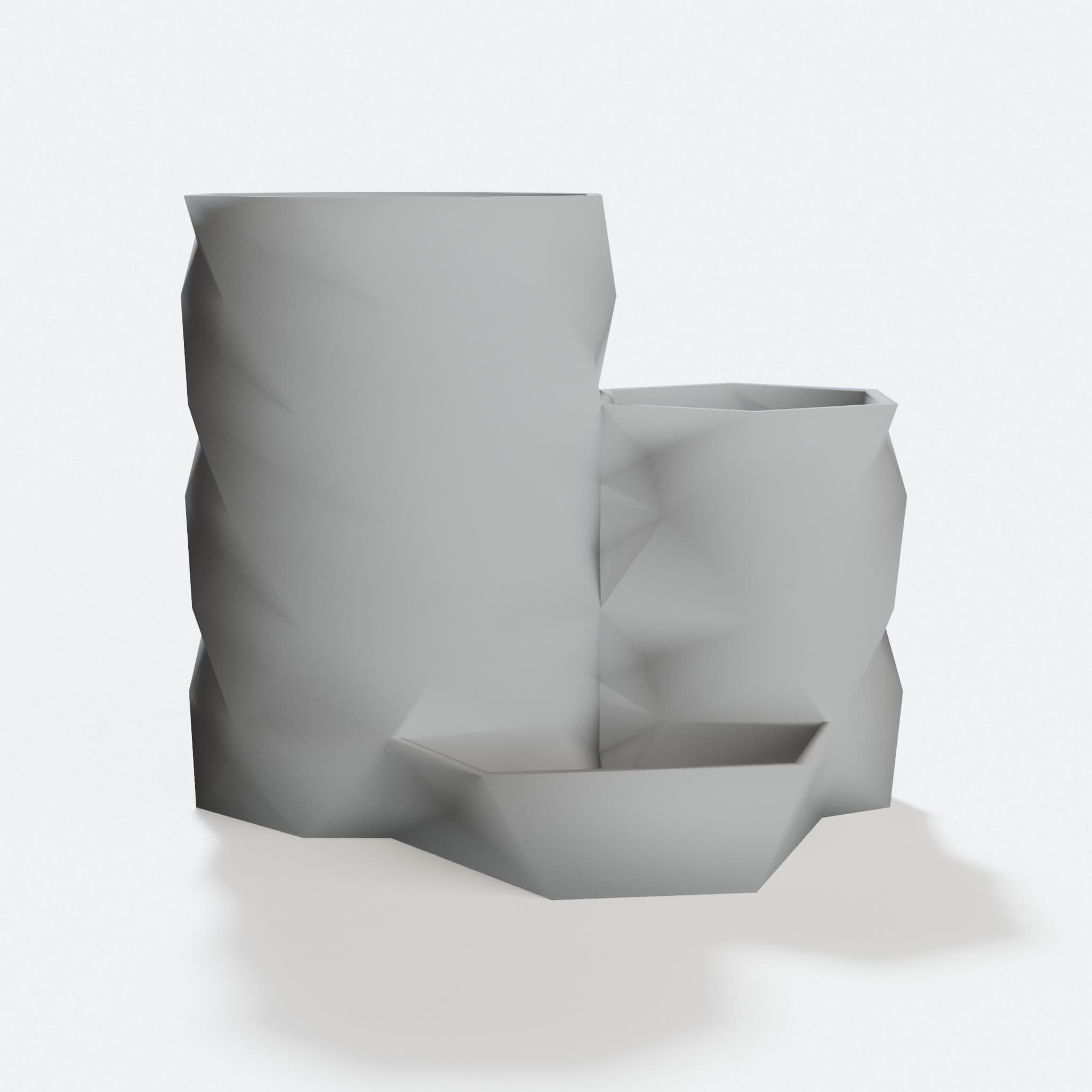 Polygon Pencil Holder, 3D Printed Office Organizer