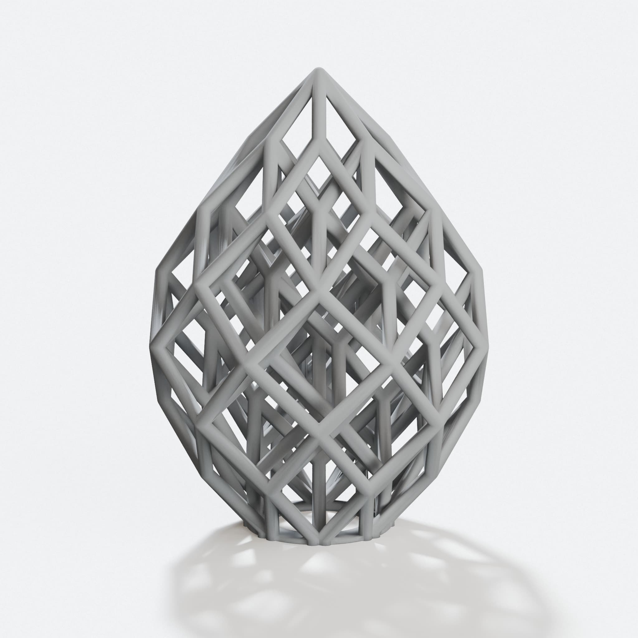 Cubic Lattice 3D Printed Home Decor Statue