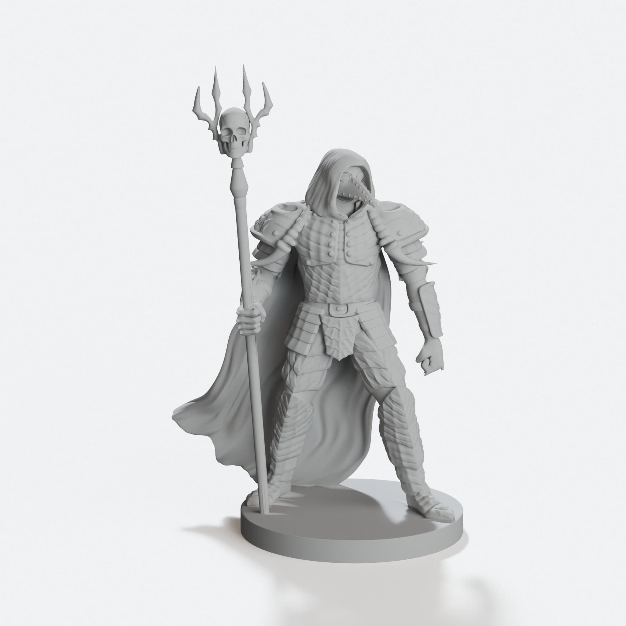 Plague Doctor Lich 3D Printed Toy Figure