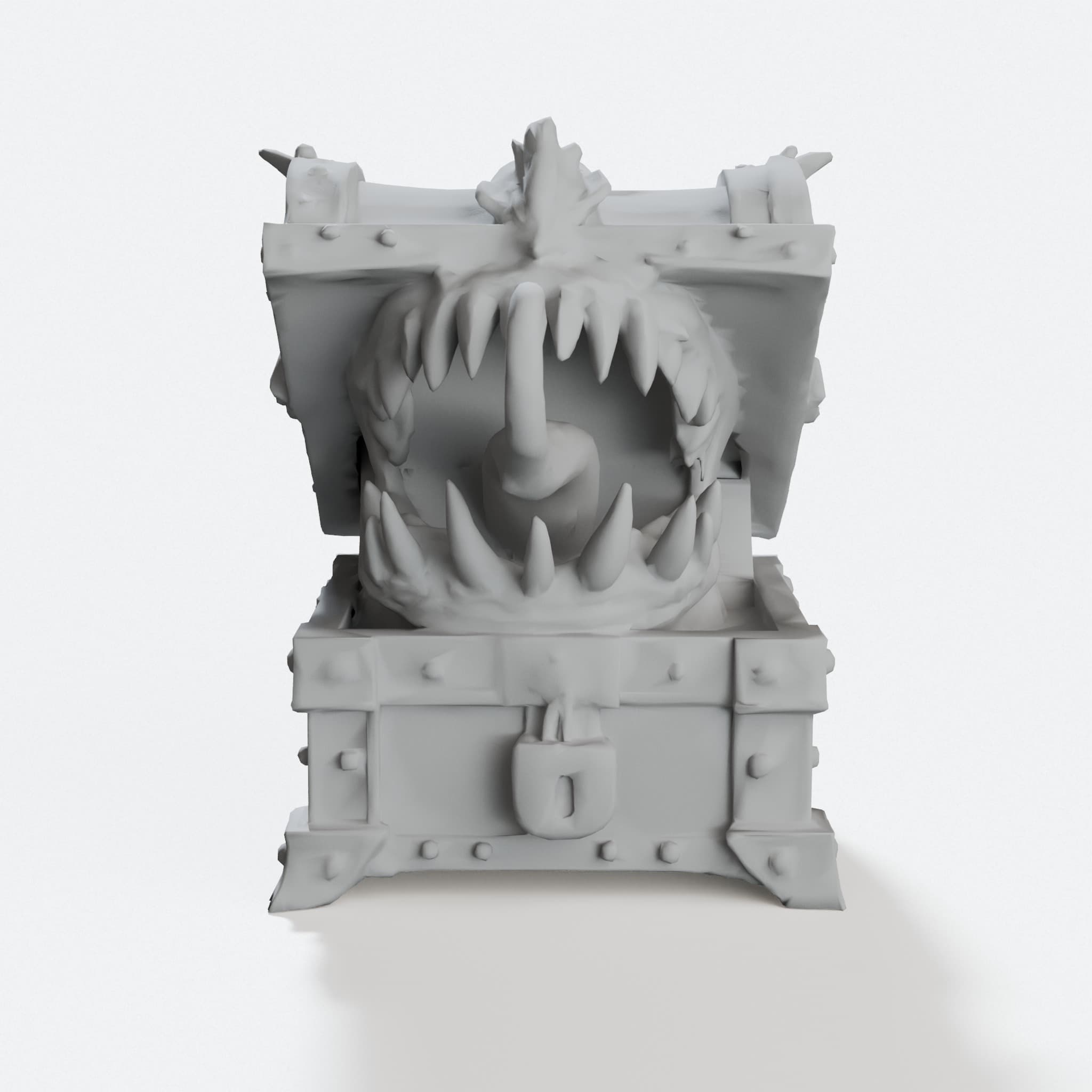 3D Printed Mimic Monster Toy for Dungeons and Dragons
