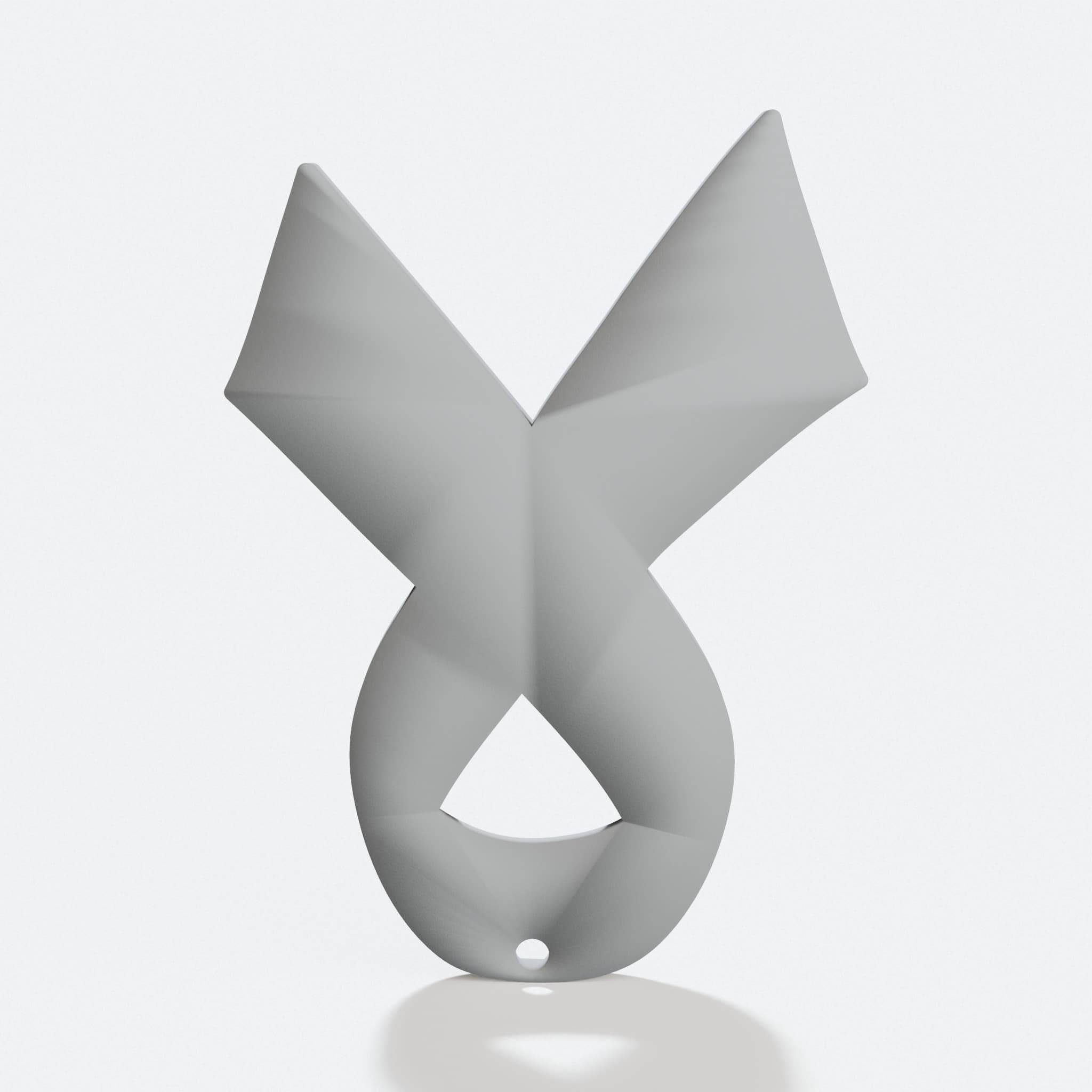 3D Printed Breast Cancer Awareness Ribbon Ornament