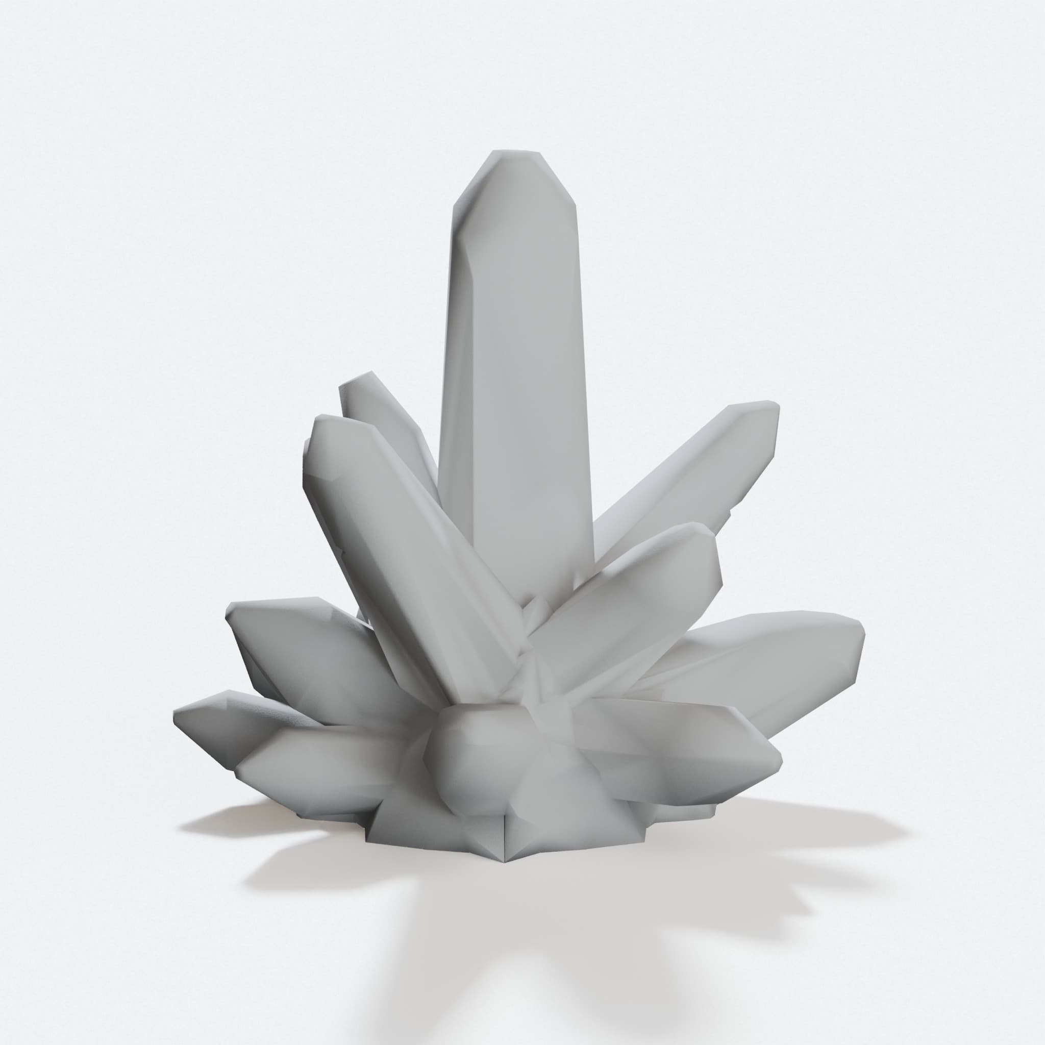 Large Crystal Cluster 3D Printed Ornament