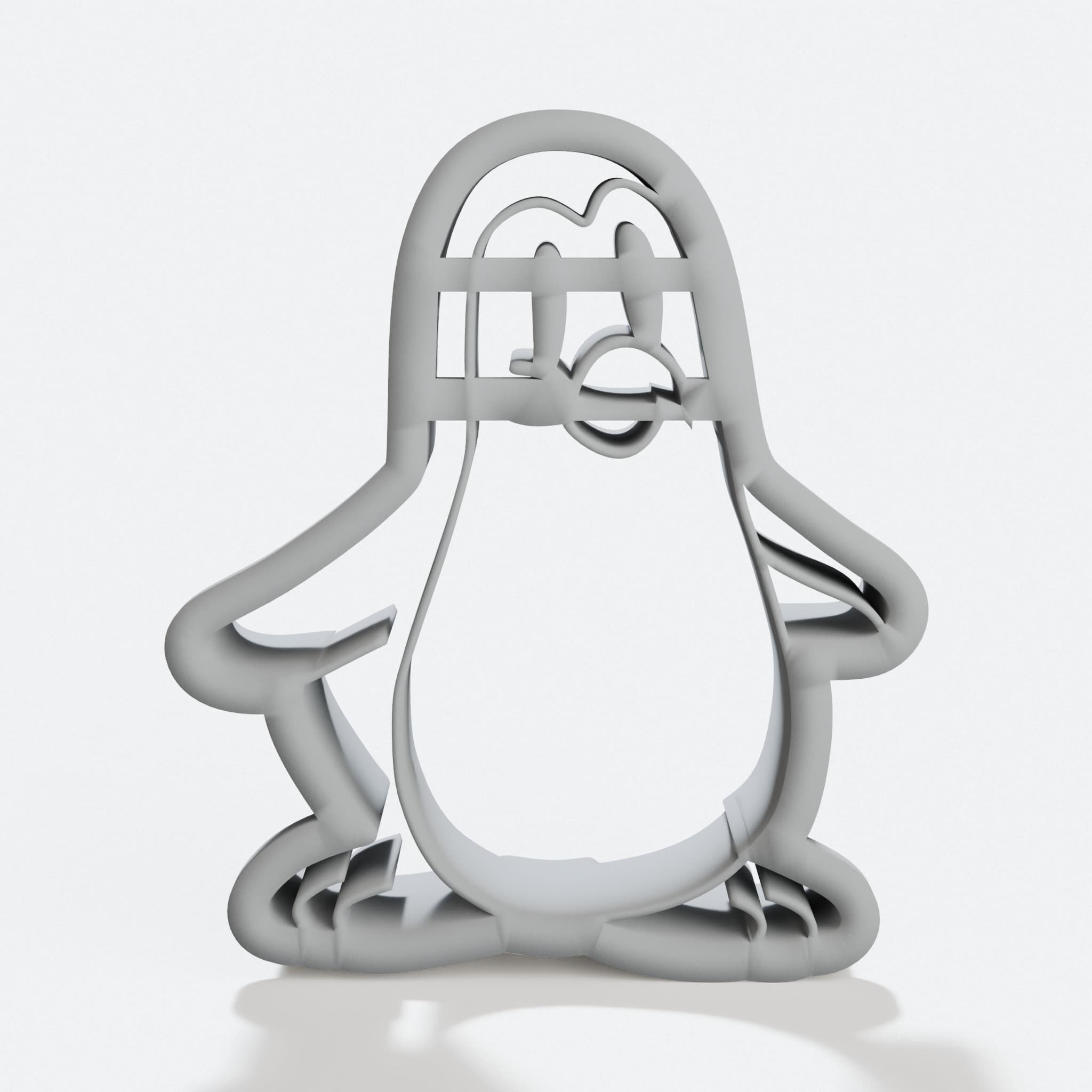 Penguin 3D Printed Cookie Cutter for Kitchen Baking